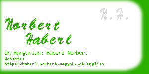 norbert haberl business card